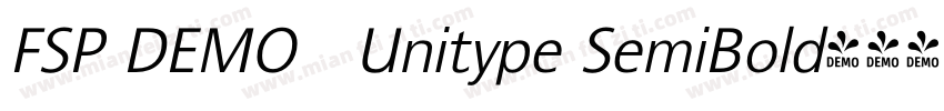 FSP DEMO   Unitype SemiBold字体转换